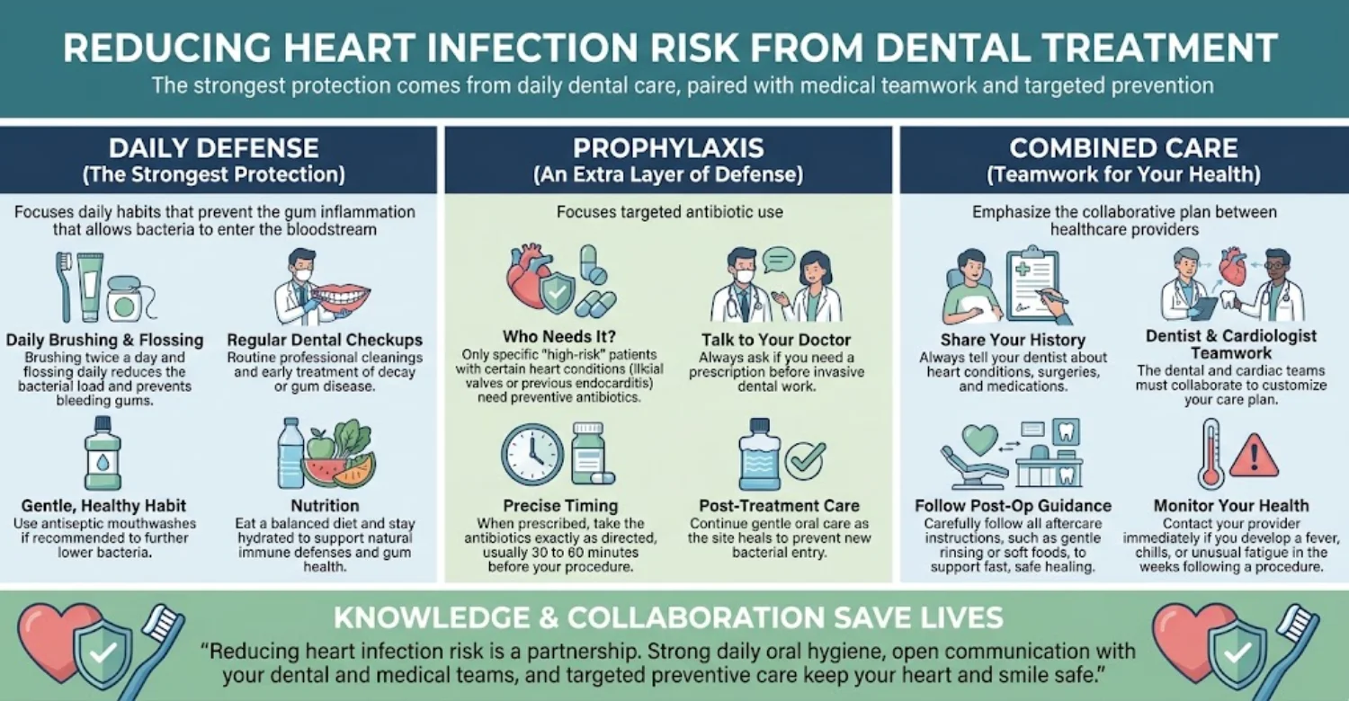 Dental Antibiotic Prophylaxis and Heart Infection Risk infographic 2